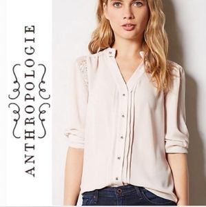 Anthro moulinette soeurs blush sparkle blouse